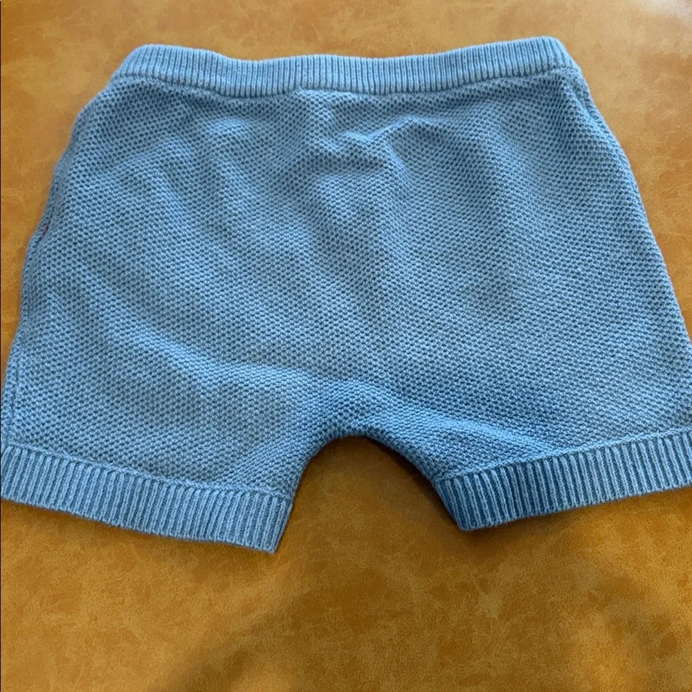 GAP Baby Blue Knit Shorts - 100% cotton - Size 6 to 12 months